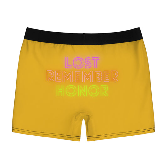 Men's Boxer Briefs: Lost Remember Honor Yellow