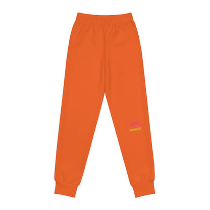 Youth Joggers: Crazy Penguin World Logo Orange