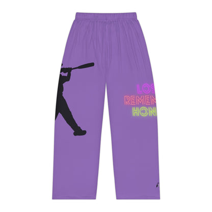 Women's Pajama Pants: Baseball Lite Purple