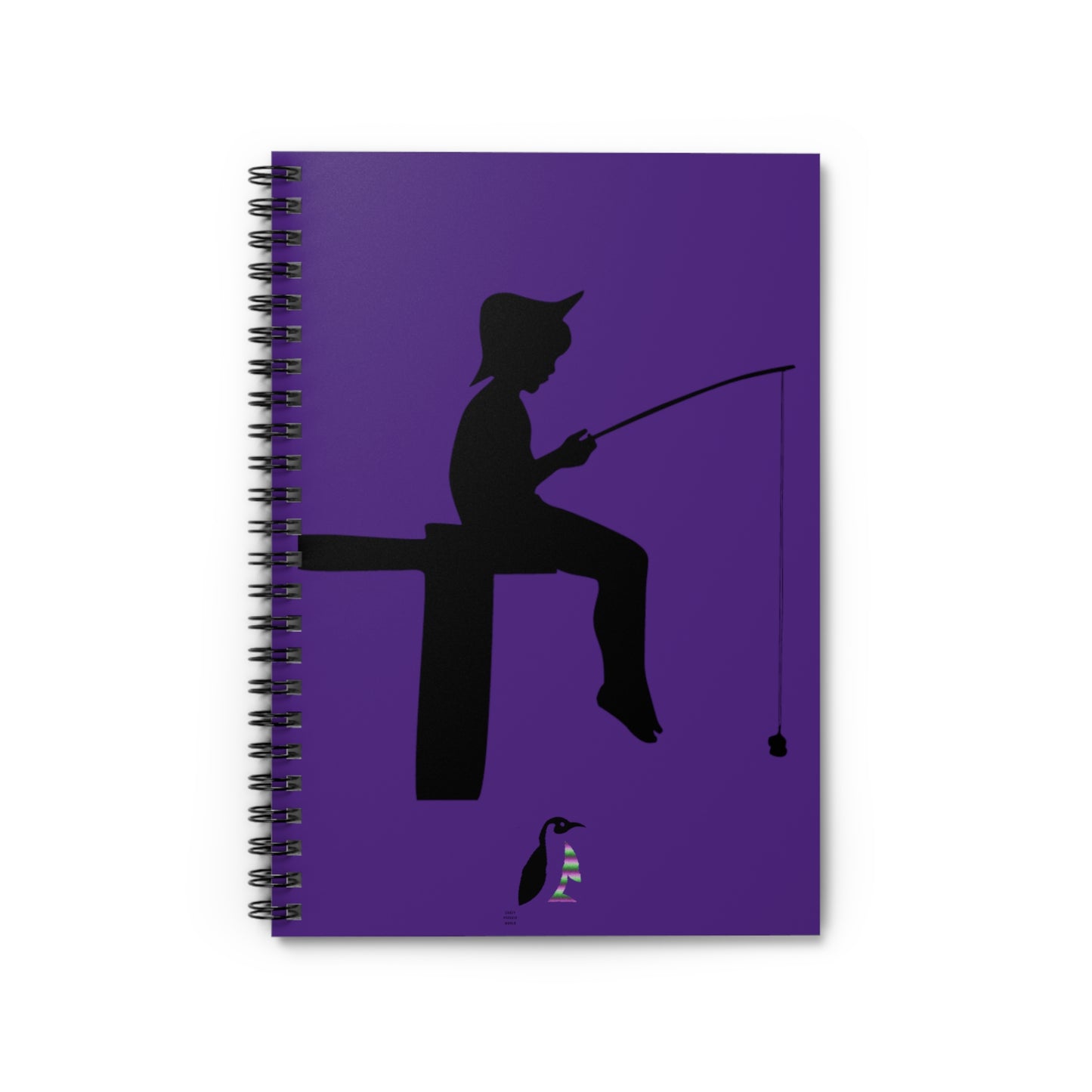 Spiral Notebook - Ruled Line: Fishing Purple