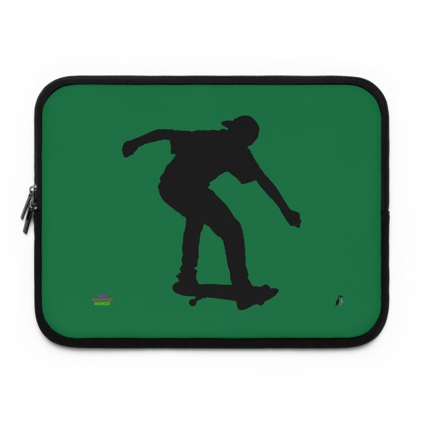 Laptop Sleeve: Skateboarding Dark Green