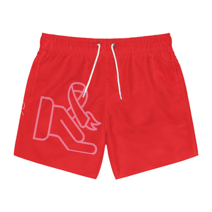 Swim Trunks: Fight Cancer Red