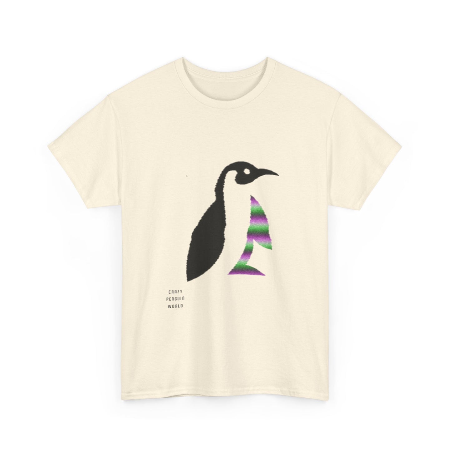 Heavy Cotton Tee: Crazy Penguin World Logo #1