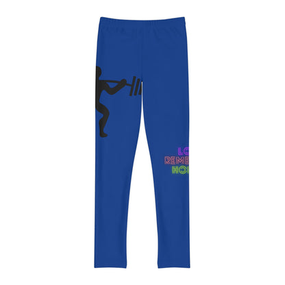 Youth Full-Length Leggings: Weightlifting Dark Blue