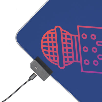 LED Gaming Mouse Pad: Music Dark Blue