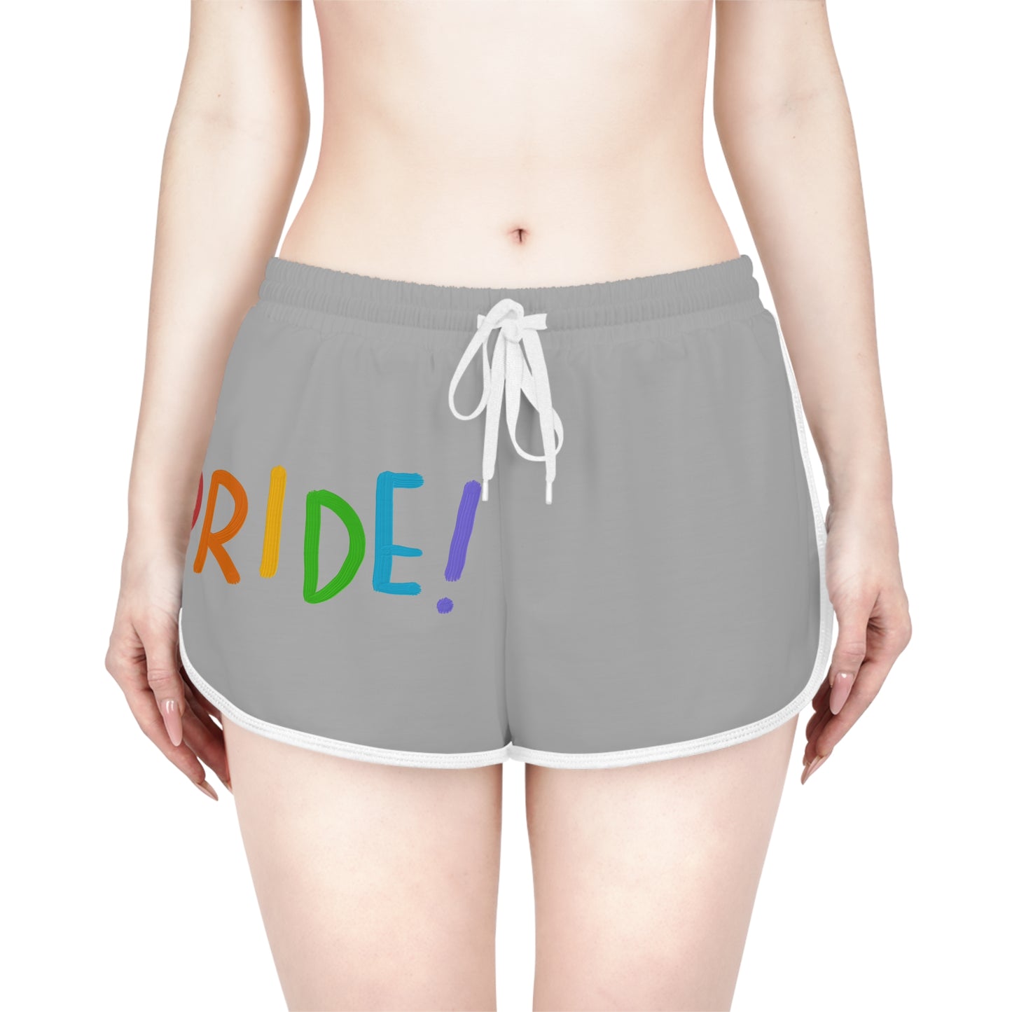 Women's Relaxed Shorts: LGBTQ Pride Lite Grey