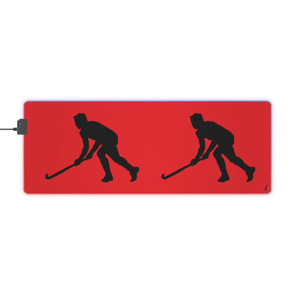 LED Gaming Mouse Pad: Hockey Red