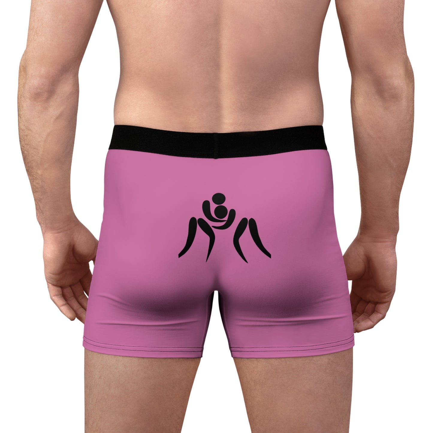 Men's Boxer Briefs: Wrestling Lite Pink