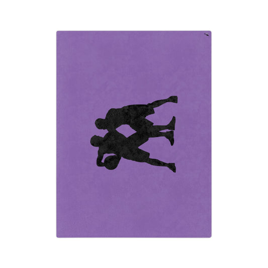 Velveteen Minky Blanket: Basketball Lite Purple