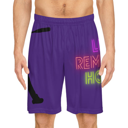 Basketball Shorts: Baseball Purple