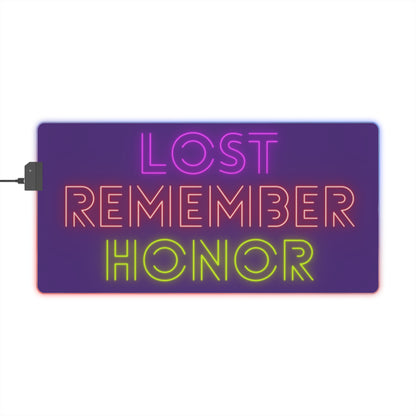 LED Gaming Mouse Pad: Lost Remember Honor Purple