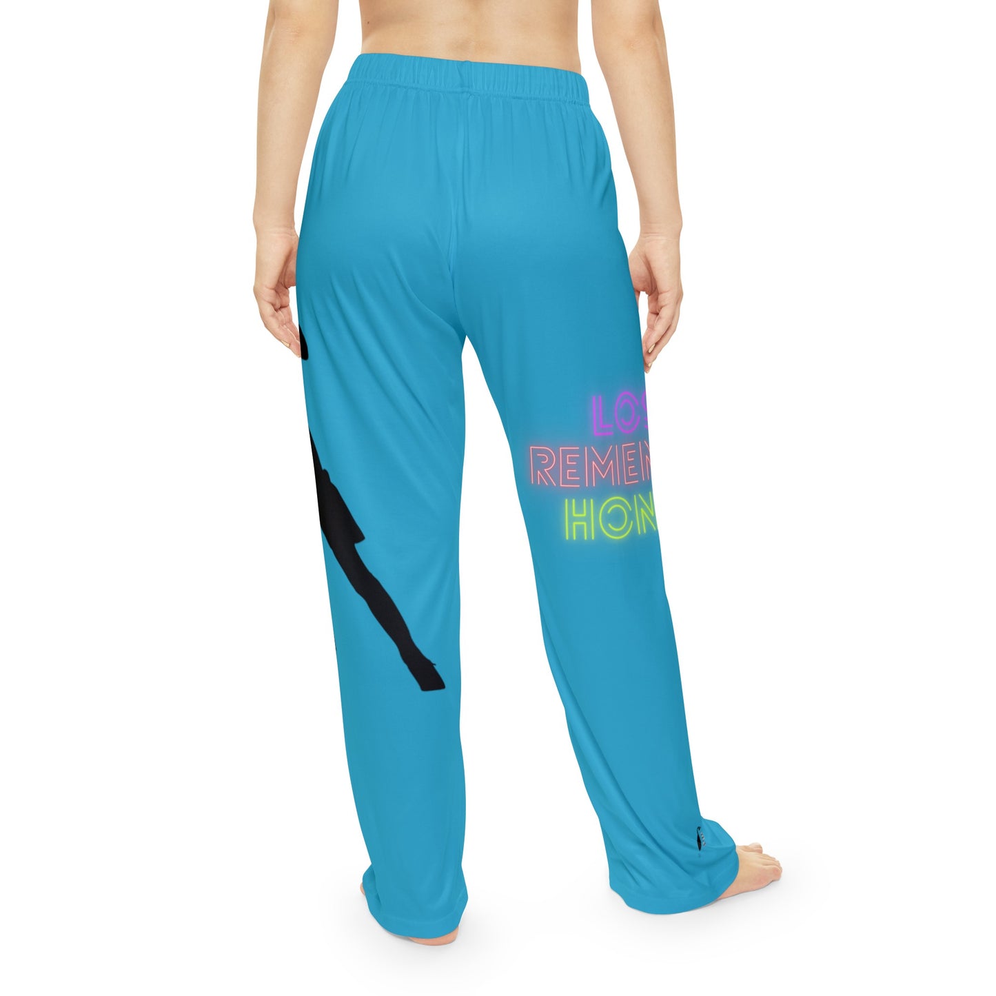 Pambabaeng Pajama Pantalon: Soccer Turquoise 