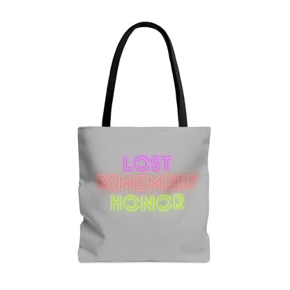 Tote Bag: Lost Remember Honor Lite Grey