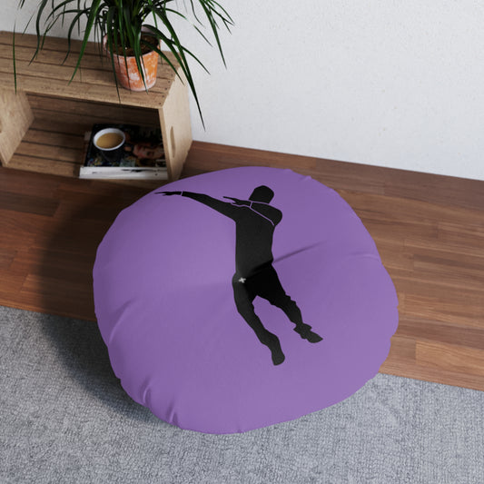 Tufted Floor Pillow, Round: Dance Lite Purple