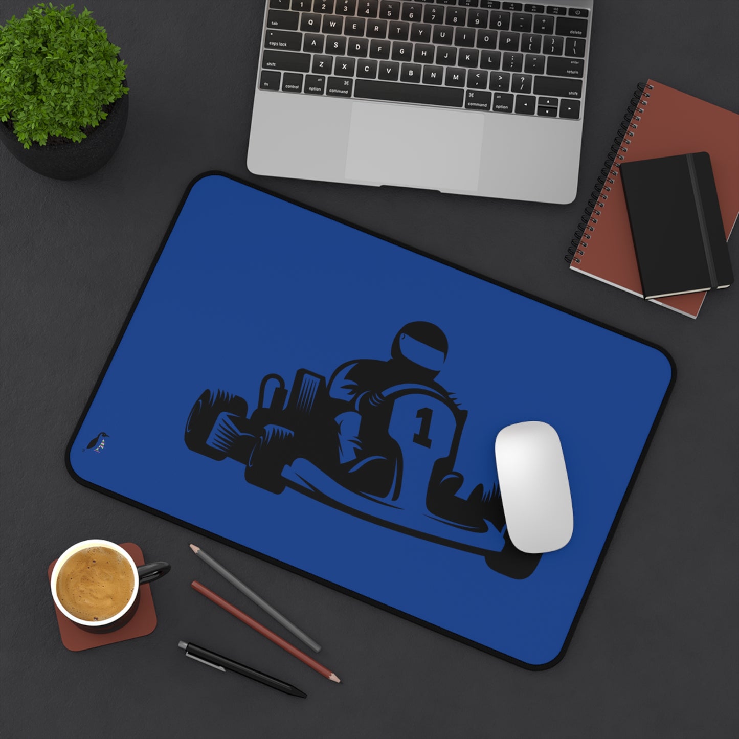 Desk Mat: Racing Dark Blue