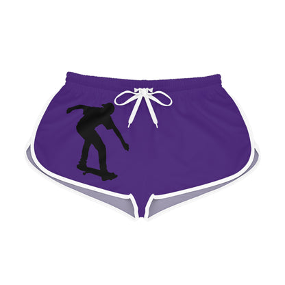 Women's Relaxed Shorts: Skateboarding Purple