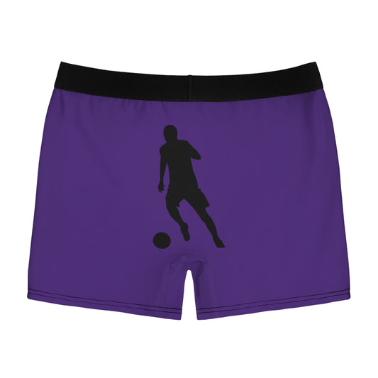 Men's Boxer Briefs: Soccer Purple