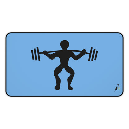 Desk Mat: Weightlifting Lite Blue