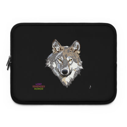 Laptop Sleeve: Wolves Black