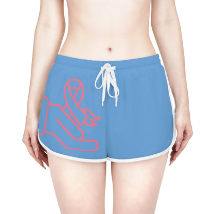 Women's Relaxed Shorts: Fight Cancer Lite Blue