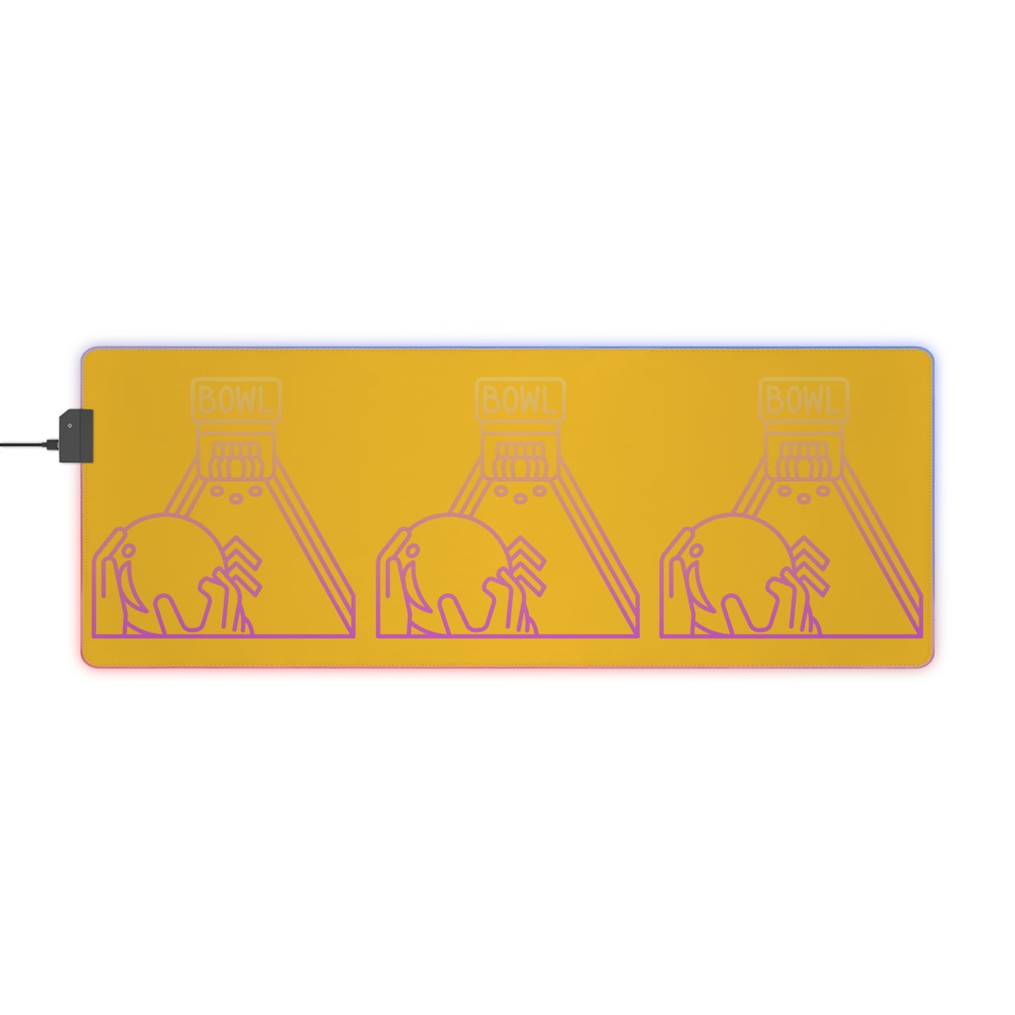 LED Gaming Mouse Pad: Bowling Yellow