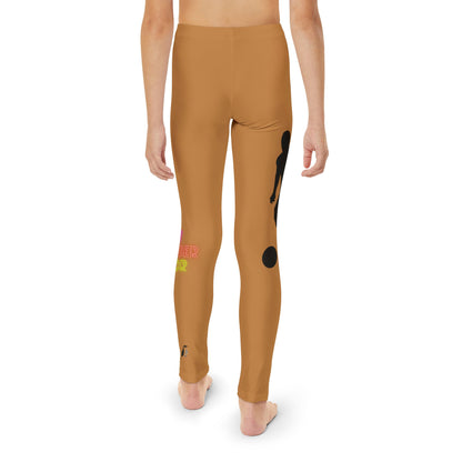 Youth Full-Length Leggings: Soccer Lite Brown