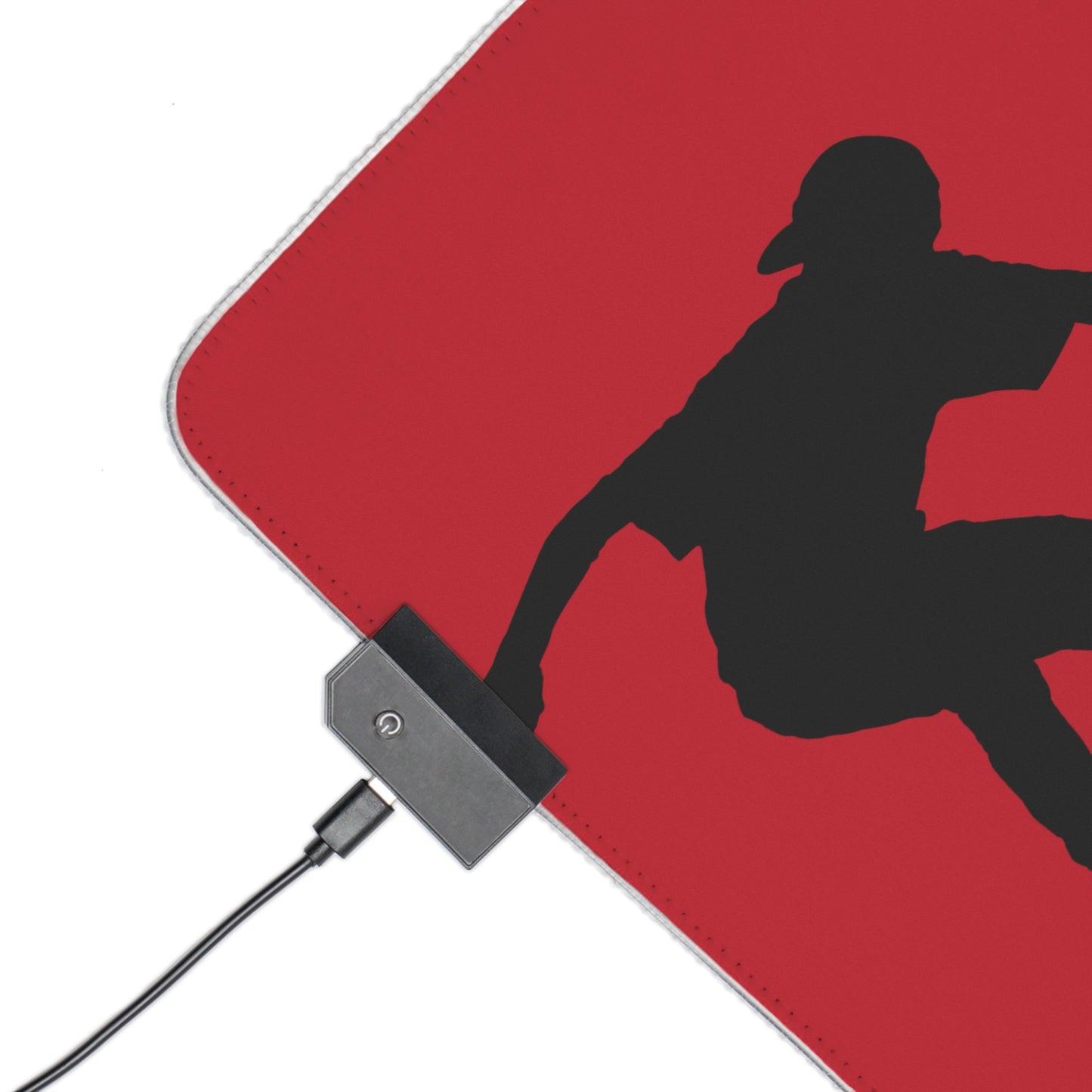 LED Gaming Mouse Pad: Skateboarding Dark Red