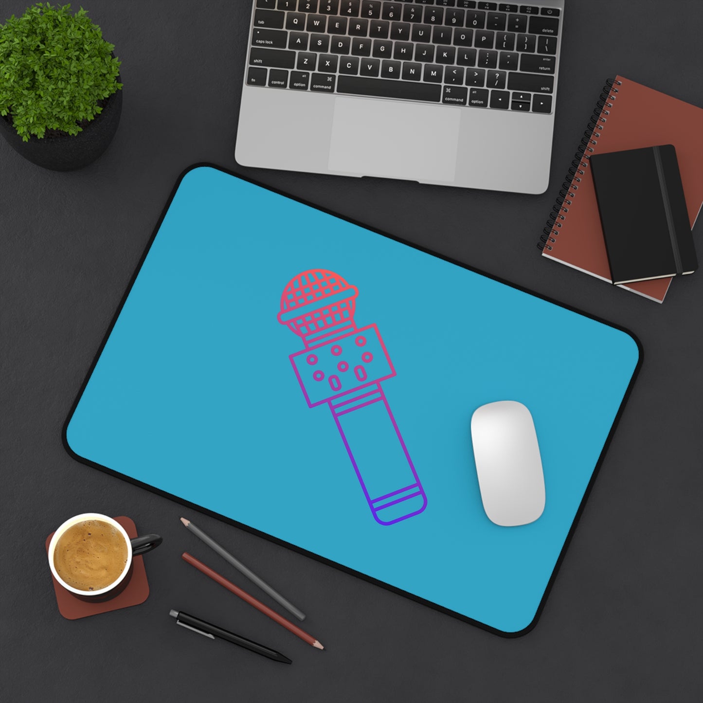 Desk Mat: Music Turquoise