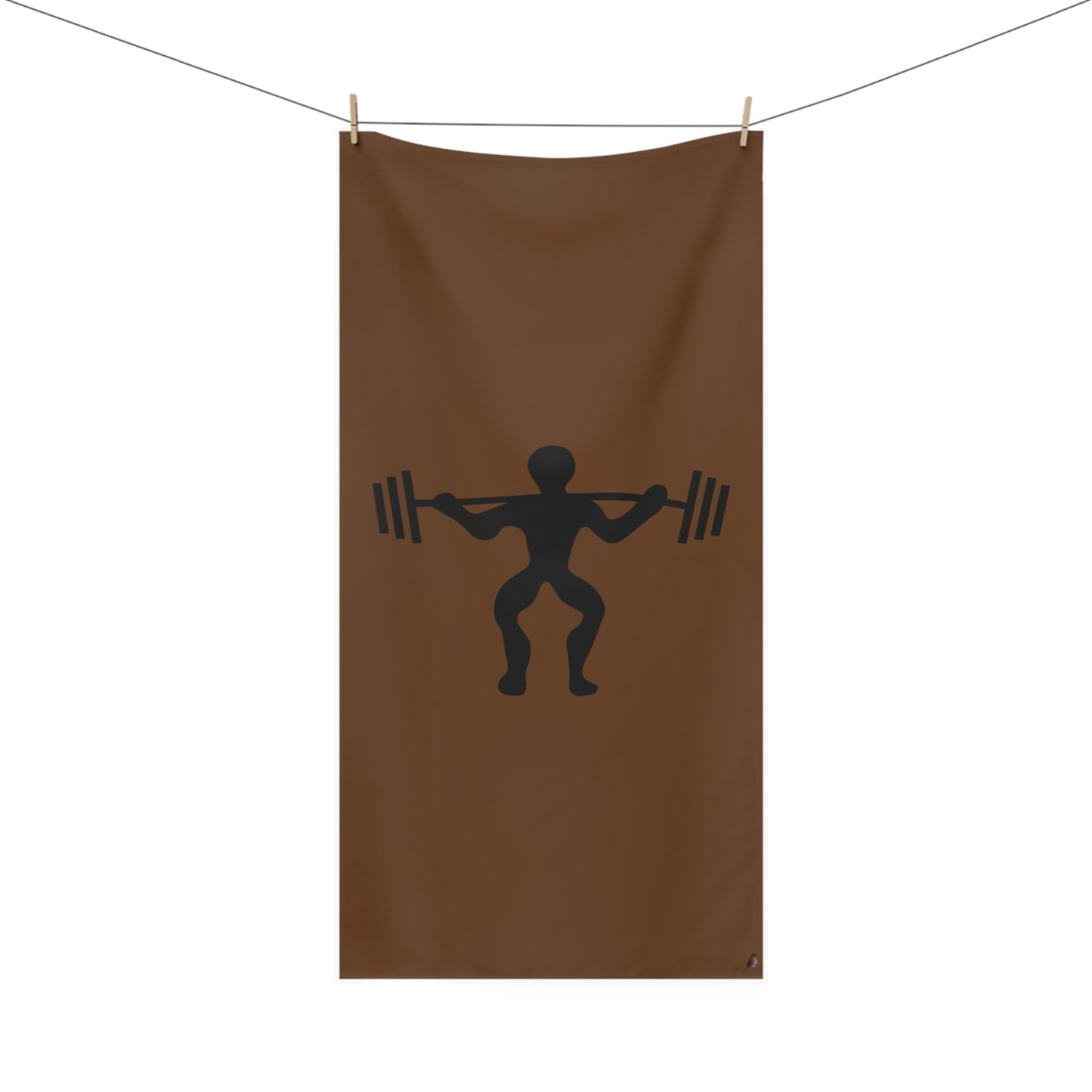 Mink-Cotton Towel: Weightlifting Brown