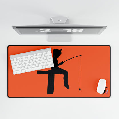 Desk Mats: Fishing Orange