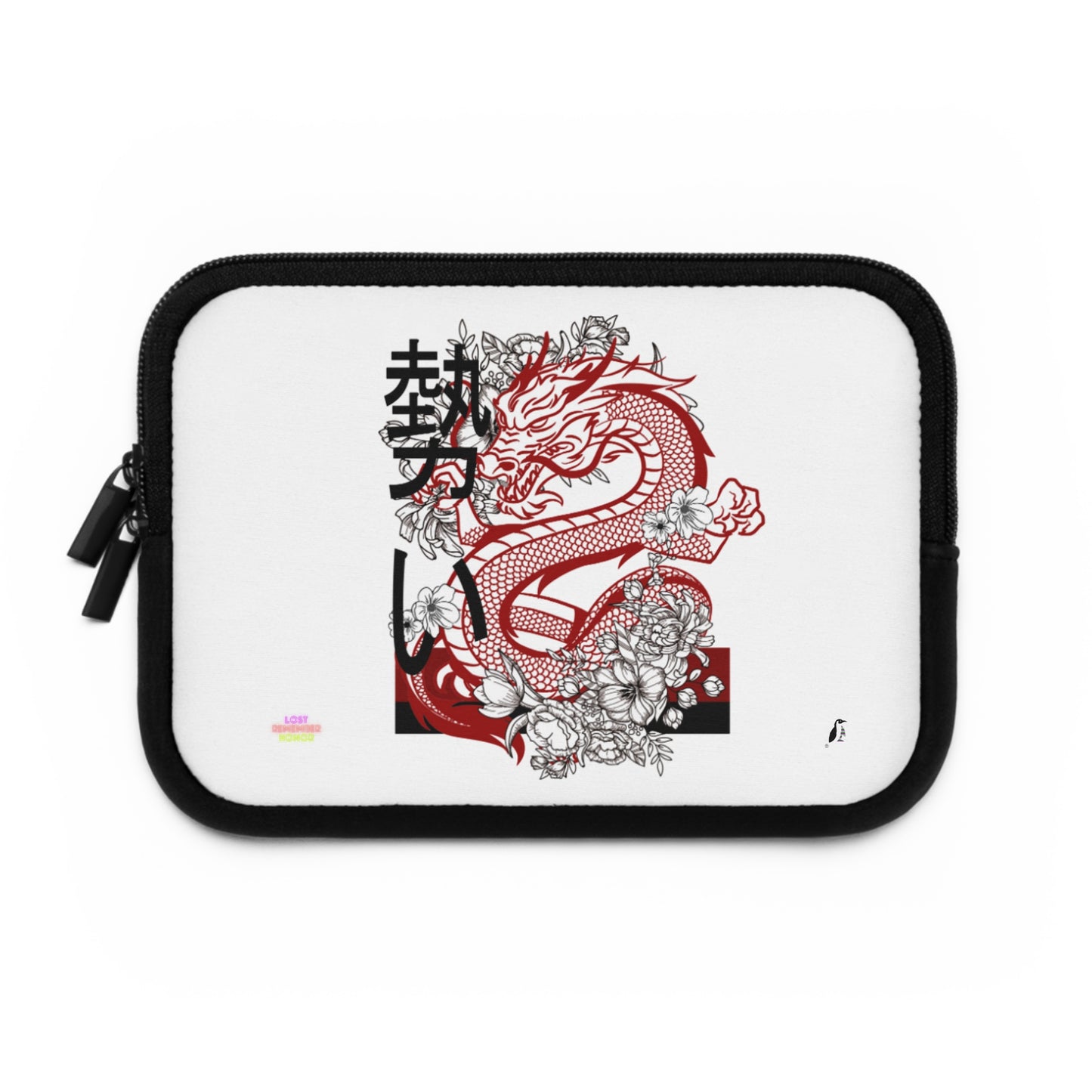 Laptop Sleeve: Dragons White