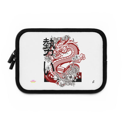 Laptop Sleeve: Dragons White