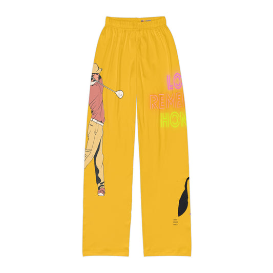 Kids Pajama Pants: Golf Yellow