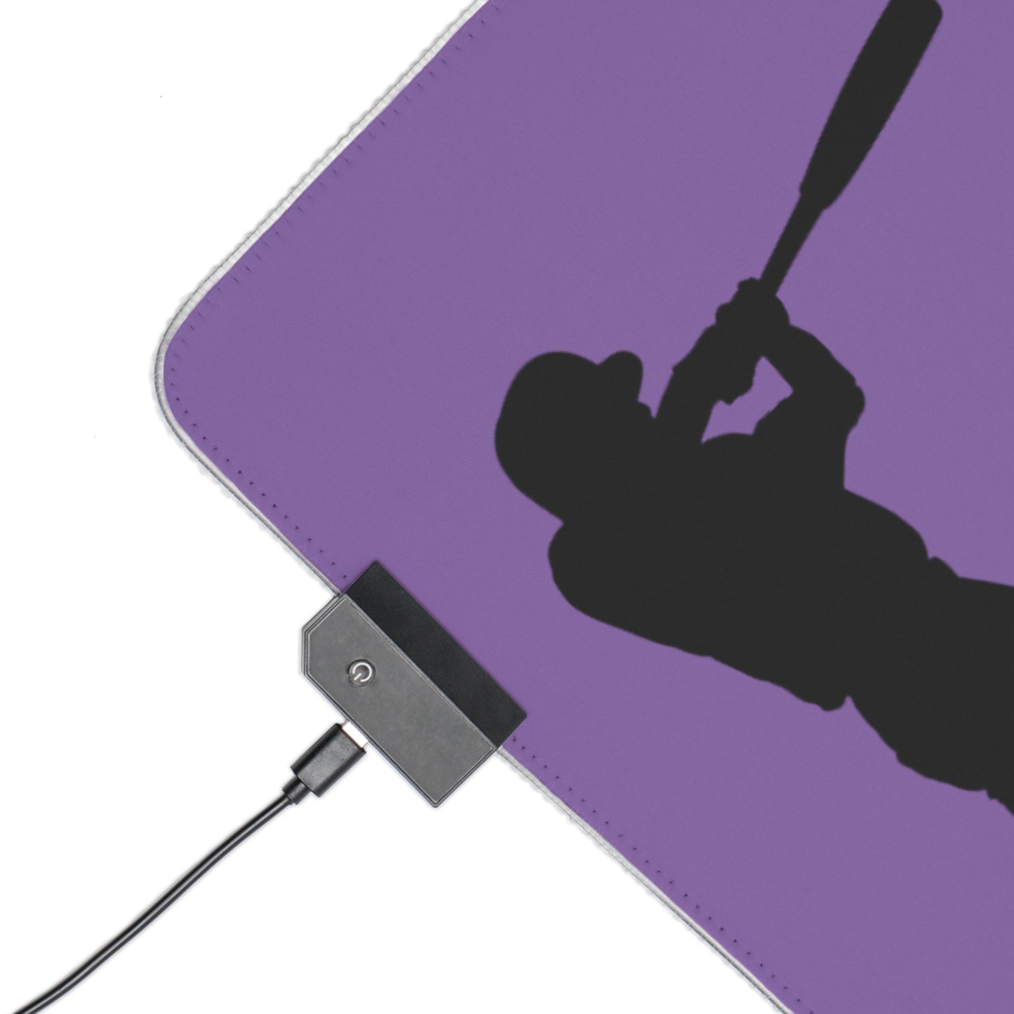 LED Gaming Mouse Pad: Baseball Lite Purple