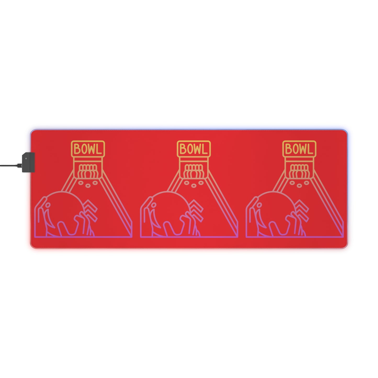 LED Gaming Mouse Pad: Bowling Red