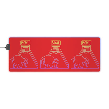 LED Gaming Mouse Pad: Bowling Red