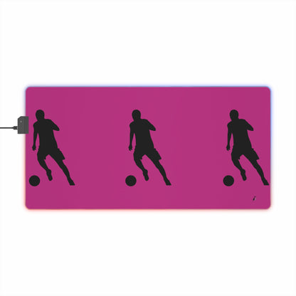 LED Gaming Mouse Pad: Soccer Pink