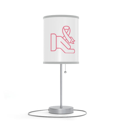 Lamp on a Stand, US|CA plug: Fight Cancer White