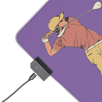 LED Gaming Mouse Pad: Golf Lite Purple