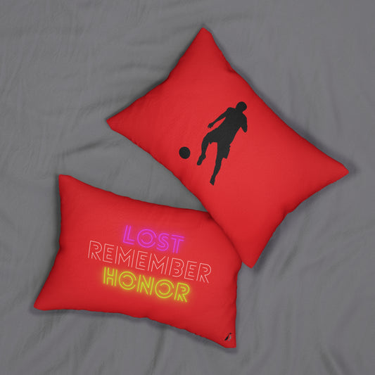Spun Polyester Lumbar Pillow: Soccer Red