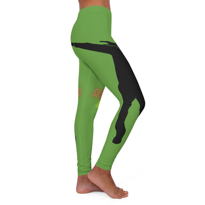 Women's Spandex Leggings: Dance Green