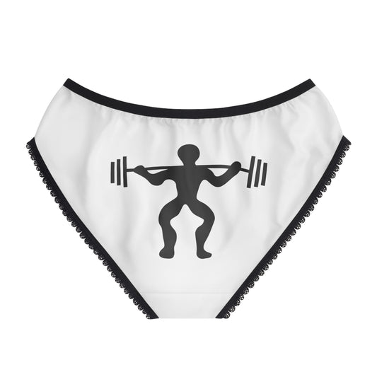 Women's Briefs: Weightlifting White