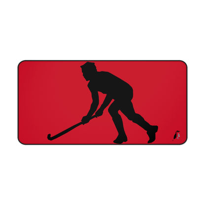 Desk Mat: Hockey Dark Red