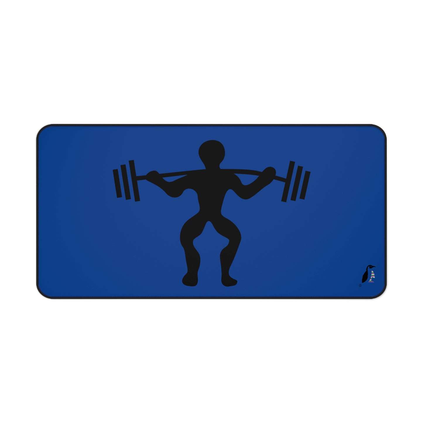 Desk Mat: Weightlifting Dark Blue