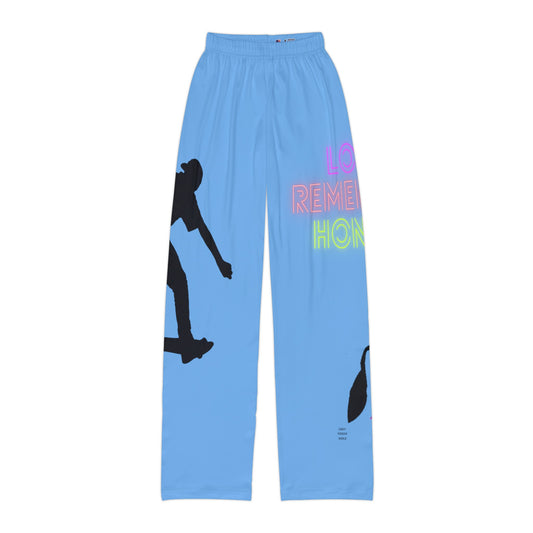 Kids Pajama Pants: Skateboarding Lite Blue