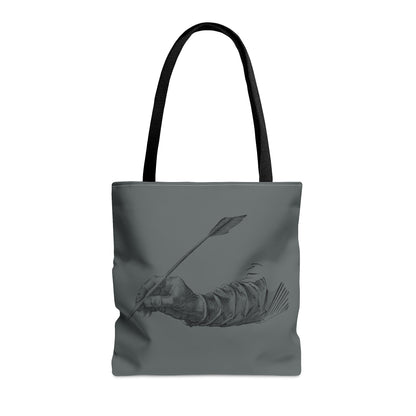 Tote Bag: Writing Dark Grey