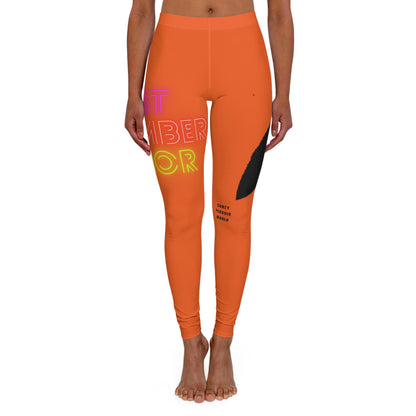 Women's Spandex Leggings: Lost Remember Honor Orange