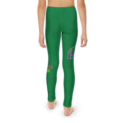 Youth Full-Length Leggings: Bowling Dark Green