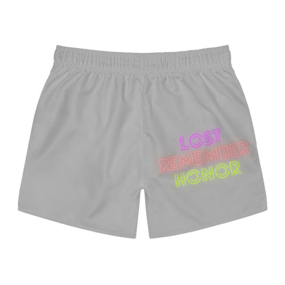 Swim Trunks: Crazy Penguin World Logo Lite Grey