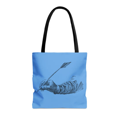 Tote Bag: Writing Lite Blue